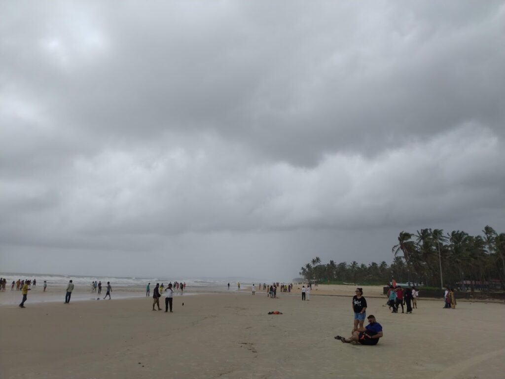 colva beach in south goa in monsoon